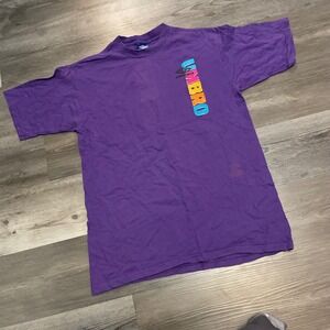 Vintage Umbro Tshirt Mens Large Purple Neon soccer 90s Made in USA Single Stitch